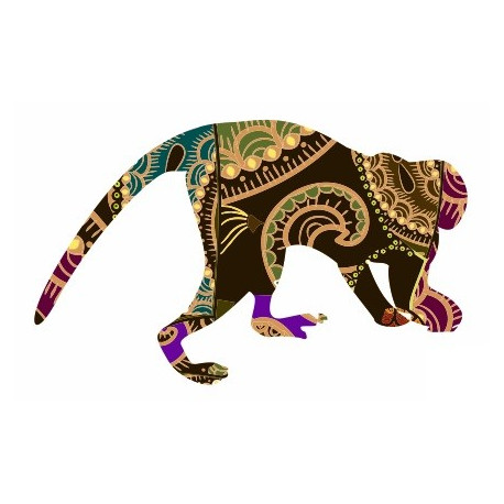 Sticker Singe style africain