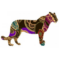 Sticker lionne style afrique