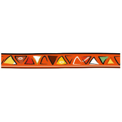Sticker frise afrique orange