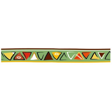 Sticker frise afrique vert