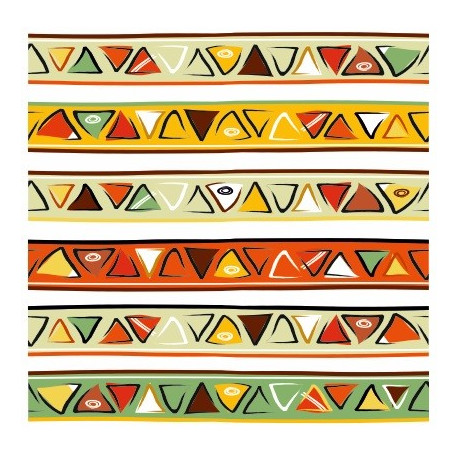 Sticker frise afrique 5 bandes