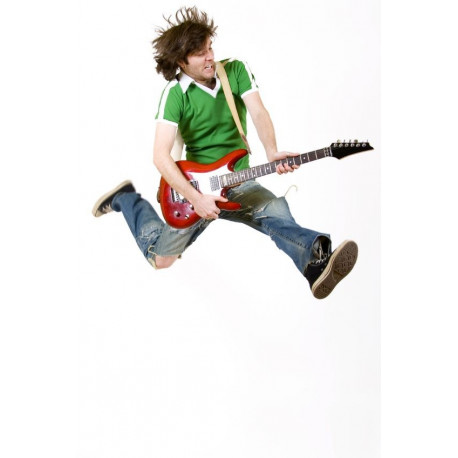 Sticker mural star guitare