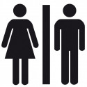 Autocollant Toilettes
