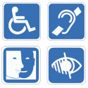 Autocollant Accessibilité handicapé