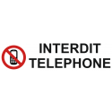 Autocollant telephone interdit