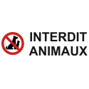 Autocollant animaux interdit 