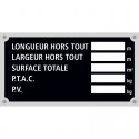 Plaque de tare (camions, utilitaires)