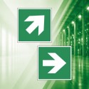 Panneaux de direction d'évacuation